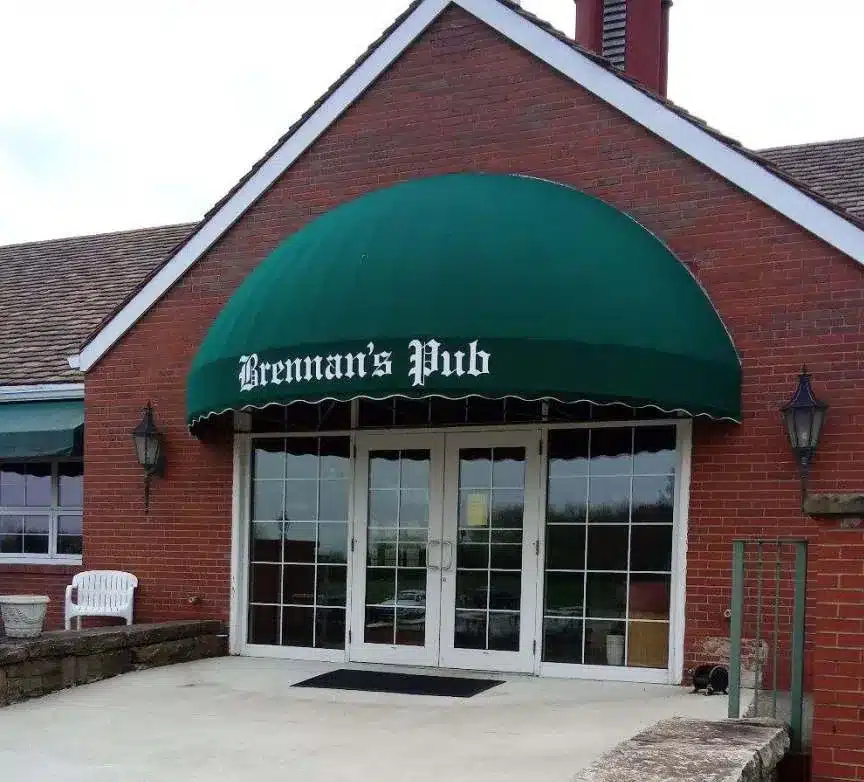 standing seam awning of a pub